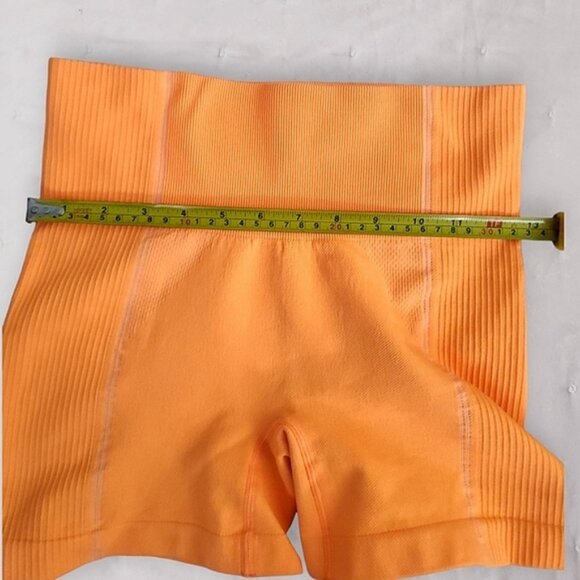 Neon orange tummy support Nylon bike shorts- Small​ - Picture 5 of 11